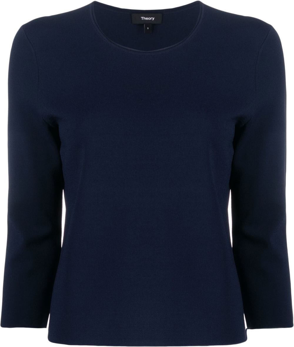 Theory Pullover mit rundem Ausschnitt - Blau von Theory