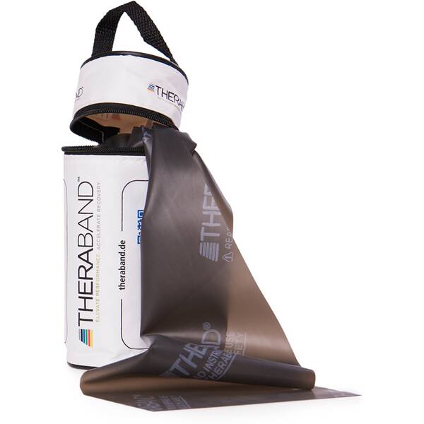 THERA-BAND TheraBand Übungsband in RV-Tasche 2,50 m, spezial stark, schwarz, inkl. Anleitung von Thera-Band