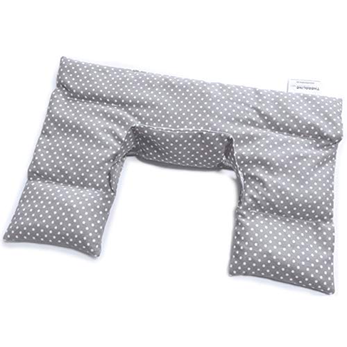 Theraline Kirschkern Nackenkissen Wärme-Kälte-Kissen Design Punkte (Punkte Grau) von Theraline