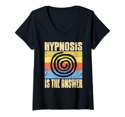 Damen Hypnose Ist Die Antwort Retro Spruch Lustig T-Shirt mit V-Ausschnitt Damen Hypnose Ist Die Antwort Retro Spruch Lustig T-Shirt mit V-Ausschnitt von Therapie Fans Und Mentale Balance Freunde