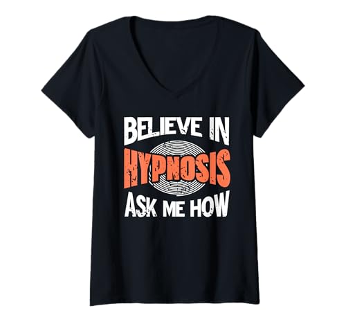 Damen Glaube An Hypnose Frag Mich Wie Spiral Humor T-Shirt mit V-Ausschnitt Damen Glaube An Hypnose Frag Mich Wie Spiral Humor T-Shirt mit V-Ausschnitt von Therapie Sarkasmus Psychologe Gedanken Trick