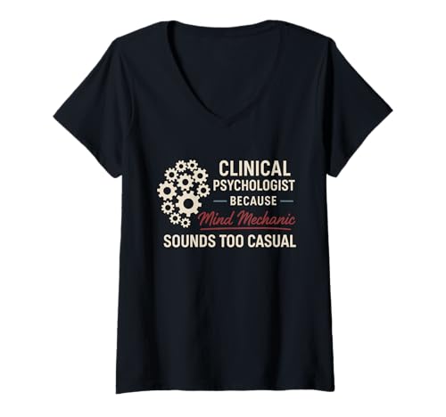 Damen Clinical Psychologe Mental Health Pride Rorschach Brain T-Shirt mit V-Ausschnitt Damen Clinical Psychologe Mental Health Pride Rorschach Brain T-Shirt mit V-Ausschnitt von Therapy Office Staff White Coat Psychology Gift