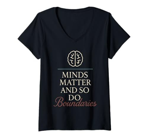 Damen Clinical Psychologe Mental Health Pride Rorschach Brain T-Shirt mit V-Ausschnitt Damen Clinical Psychologe Mental Health Pride Rorschach Brain T-Shirt mit V-Ausschnitt von Therapy Office Staff White Coat Psychology Gift
