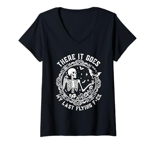 Damen There It Goes My Last Flying F-ck Lustig süß und sarkastisch T-Shirt mit V-Ausschnitt Damen There It Goes My Last Flying F-ck Lustig süß und sarkastisch T-Shirt mit V-Ausschnitt von There It Goes My Last Flying F-ck Funny Present