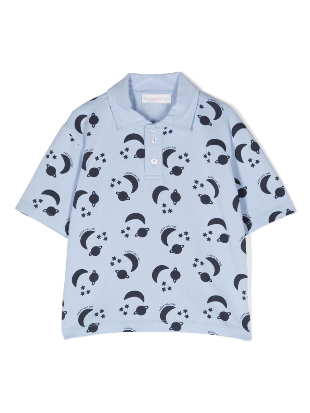 There Was One Kids Poloshirt mit Himmels-Print - Blau von There Was One Kids