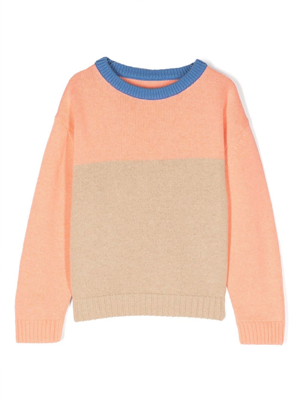 There Was One Kids Sweatshirt in Colour-Block-Optik - Nude von There Was One Kids