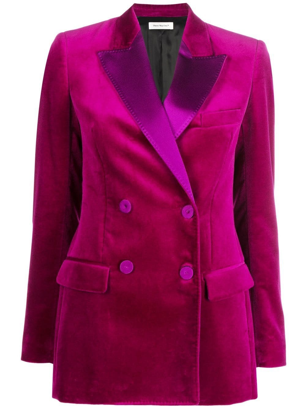 There Was One Doppelreihiger Blazer mit Finish - Violett von There Was One