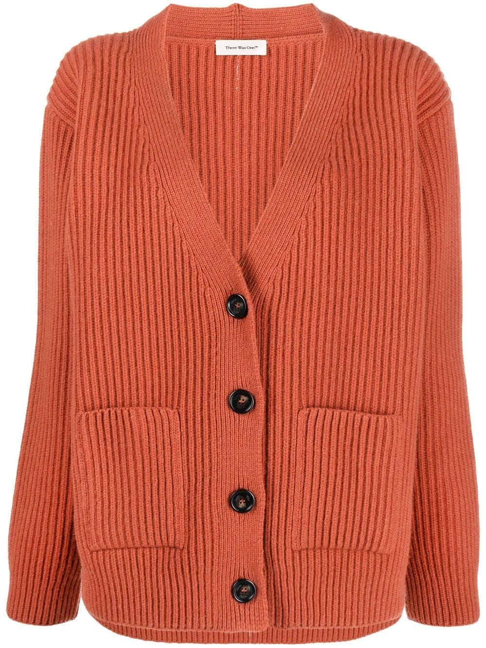 There Was One Gerippter Cardigan - Orange von There Was One