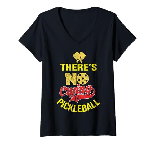 Damen In Pickleball Ball Wird Nicht geweint Lustiger Pickleball T-Shirt mit V-Ausschnitt Damen In Pickleball Ball Wird Nicht geweint Lustiger Pickleball T-Shirt mit V-Ausschnitt von There's No Crying in Pickleball Ball GIfts
