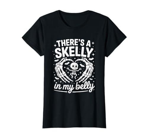 Skelly In My Belly Skelett Halloween Schwangerschaft für Frauen T-Shirt Skelly In My Belly Skelett Halloween Schwangerschaft für Frauen T-Shirt von There's a Skelly In My Belly