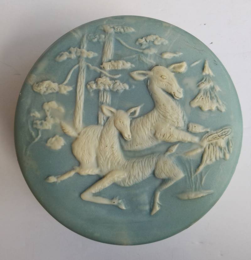 Blaue Schmuckbox Im Incolay-stil Deer Design Geschenke International Blaue Schmuckbox Im Incolay-stil Deer Design Geschenke International von ThereAndBackVintage