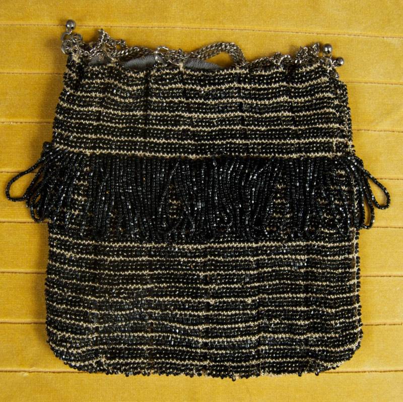 Sale Was 120 Marvellous Schwarze Perlen Antike Beutel Mit Kette Kordel von TheresaWellsStifel