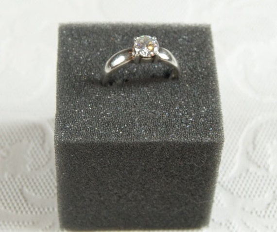 Verkauf Was 55 Sterling Silber Cz Solitär Ring von TheresaWellsStifel