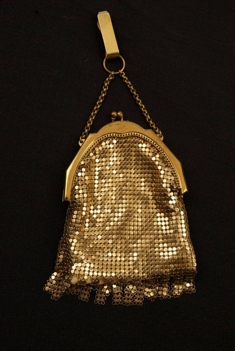 Verkauf Wurde 120 Weißgold Und Davis Gold Ton Netztasche Mit Chatelaine von TheresaWellsStifel