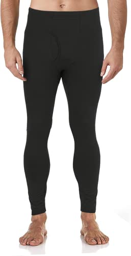 Therma Pro Herren Thermo-Unterhose Fleece gefütterte Hose lange Unterhose warme Basisschicht Leggings, Schwarz, 4X-Groß von Therma Pro