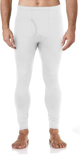 Therma Pro Herren Thermo-Unterhose Fleece gefütterte Hose lange Unterhose warme Basisschicht Leggings, Weiss/opulenter Garten, Groß von Therma Pro