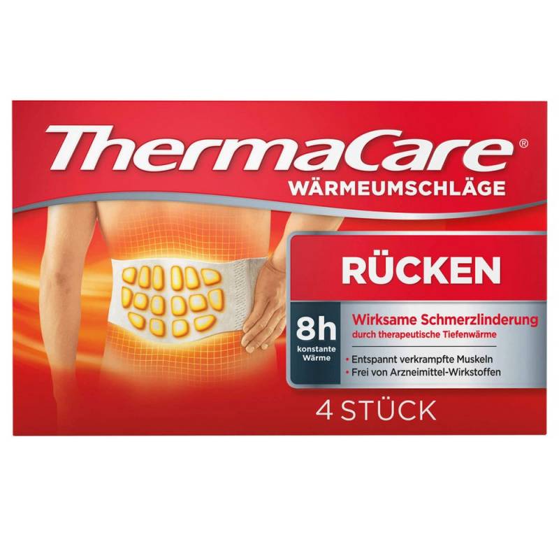Thermacare Wärmepflaster Wärmeumschläge Stretch (Spar-Set, 4 St., dehnbar), Tiefenwärme von 40 °C wirkt gezielt von Thermacare