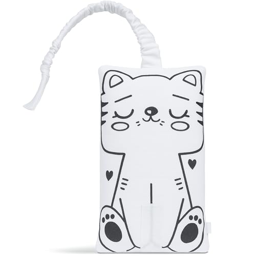Anti-Kolik-Thermobeutel für Neugeborene, mit verstellbarem Gürtel und Weizen- und Lavendelsamen, Größe 19 x 11 cm, mikrowellengeeignet (Katze) von Thermikoa