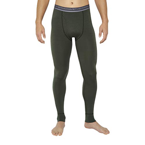 Thermowave Arctic Merino Unterwäsche Herren - Lange Unterhose Männer - Thermounterwäsche Herren 265 GSM Extra Warme mit Feuchtigkeitstransport - Schnelltrocknende Thermo Unterwäsche, Schwarz, L von Thermowave