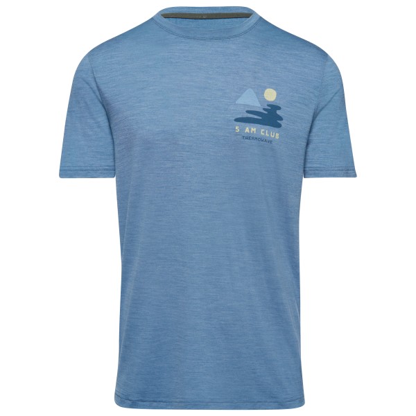 Thermowave - Merino Cooler Trulite T-Shirt 5AM Club - Merinoshirt Gr S blau von Thermowave
