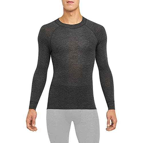 Thermowave Warm Merino Unterwäsche Herren - Thermounterwäsche Herren - Merino Shirt Herren mit Rundhalsausschnitt Super Warme mit Feuchtigkeitstransport 180 GSM Schnelltrocknende für Minimalisten von Thermowave