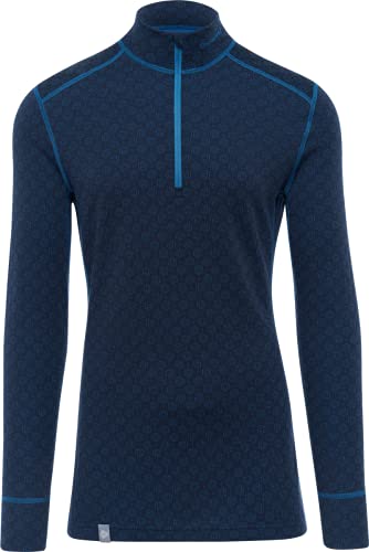 Thermowave Xtreme Merino Unterwäsche Herren - Thermounterwäsche Herren - Merino Shirt Herren ¼ Zip Rollkragen Langarm 220 GSM Super Sanfte Schnelltrocknende, Sturm/Topas, L von Thermowave