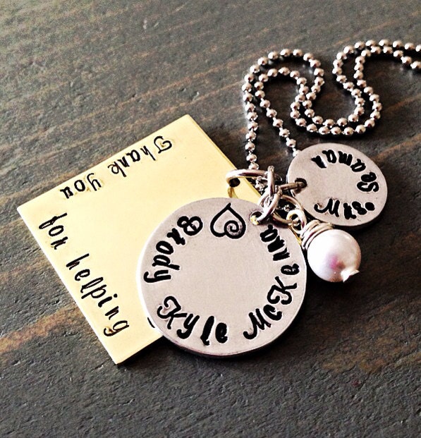 Lehrer Personalize Handstempel Aluminium von Thesilverpetals