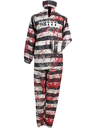 Halloween Kostüm Bloody Prisoner für Herren | Blutiges Sträflingskostüm Vampir Geist XXL von Thetru