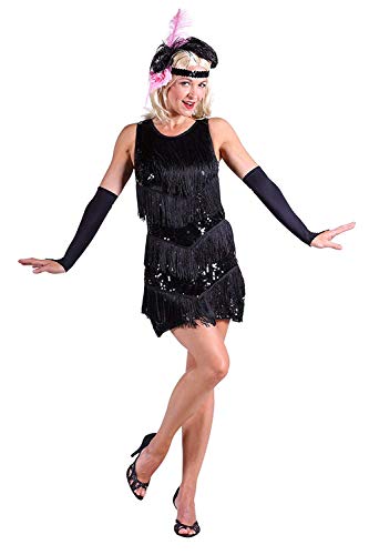 Thetru Charleston-Kleid in schwarz | Fransenkleid | 20er Jahre-Kleid (L) von Thetru