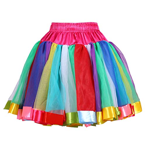 Thetru Damen Kostüm Zubehör Petticoat bunt Clownin Karneval Fasching Party von Thetru
