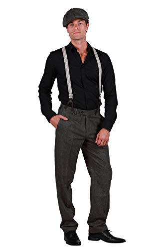 Thetru Herren Kostüm 20er Jahre Hose Karneval Fasching grau Gr. 50 von Thetru