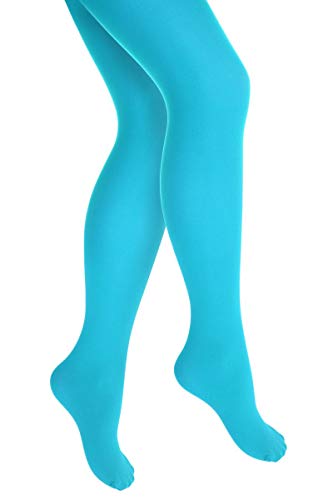 Thetru Kinder Strumpfhose Blickdicht türkis Karneval Fasching Gr.116/128 von Thetru