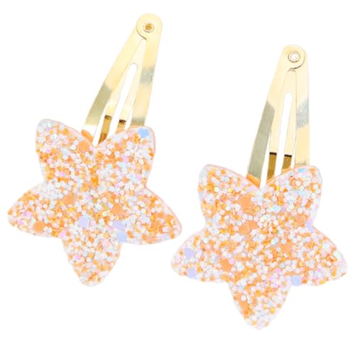 Beliebte glitzernde Stern-Haarspange für Mädchen, rutschfeste Haarspangen, schimmernder Clip, Seiten-Haar-Accessoires, 2 Stück von Thewasc