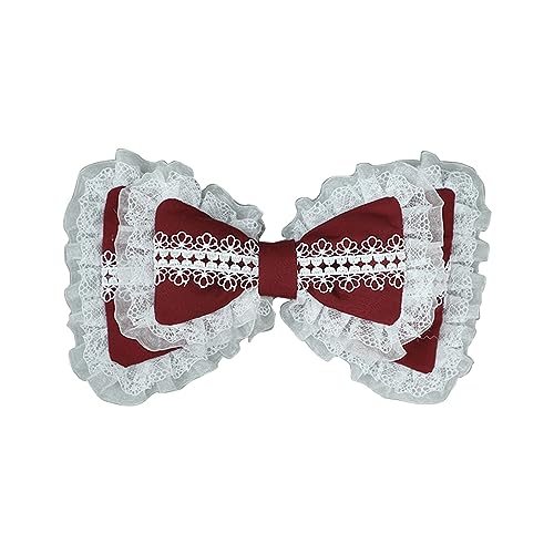 Cosplay Maid Kopfschmuck Große Schleife Haarspange Puffed Bowknot Kopfschmuck Mädchen Haarnadel Mädchen Puffed Bow Bangs Clip Spitze von Thewasc