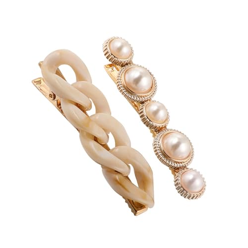 Damen-Haarspange mit Perlen, modische elegante süße Kette, Foto-Requisiten von Thewasc