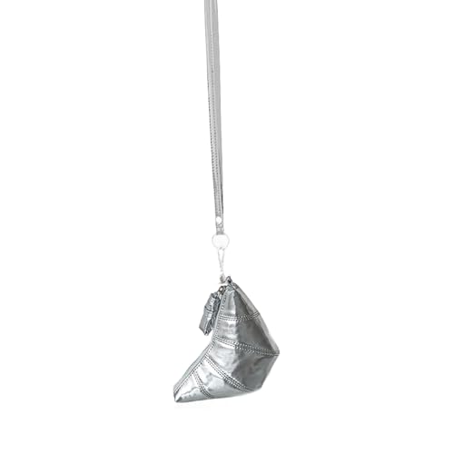 Damen-Umhängetasche, PU-Leder, personalisierbar, alte Stile, modische Croissants für den täglichen Gebrauch, modische Croissants aus PU-Leder, silber, One Size Damen-Umhängetasche, PU-Leder, personalisierbar, alte Stile, modische Croissants für den täglichen Gebrauch, modische Croissants aus PU-Leder, silber, One Size von Thewasc