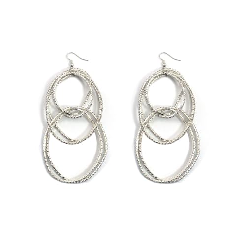 Dreifache kreisförmige Kreolen für Damen, geometrischer Tropfen-Ohrschmuck, leicht, anspruchsvolles Geschenk, Kupfer-Ohrringe, empfindliche Haut Dreifache kreisförmige Kreolen für Damen, geometrischer Tropfen-Ohrschmuck, leicht, anspruchsvolles Geschenk, Kupfer-Ohrringe, empfindliche Haut von Thewasc