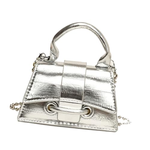 Elegante schwarze kleine Umhängetasche, Crossbody-Tasche für Partys, vom Büro bis hin zu lässigen Einkaufsausflügen, Bürotasche, silber, One Size Elegante schwarze kleine Umhängetasche, Crossbody-Tasche für Partys, vom Büro bis hin zu lässigen Einkaufsausflügen, Bürotasche, silber, One Size von Thewasc