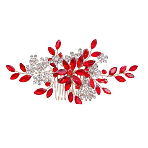 Eleganter Braut-Haarkamm mit künstlichen Perlen und Strasssteinen, Haarnadel für Hochzeit und Verlobungsparty von Thewasc