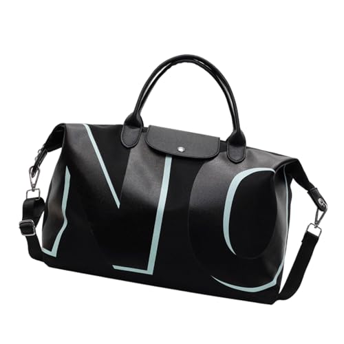 Fitnesstasche für Reisen, Übernachtung, Fitnessstudio, Wochenender, Sport, Crossbody, große Schultertasche, Gepäck, Fitnessstudio, Fitness, Handtasche für den täglichen Gebrauch, Schwarz , Mass Beauty von Thewasc