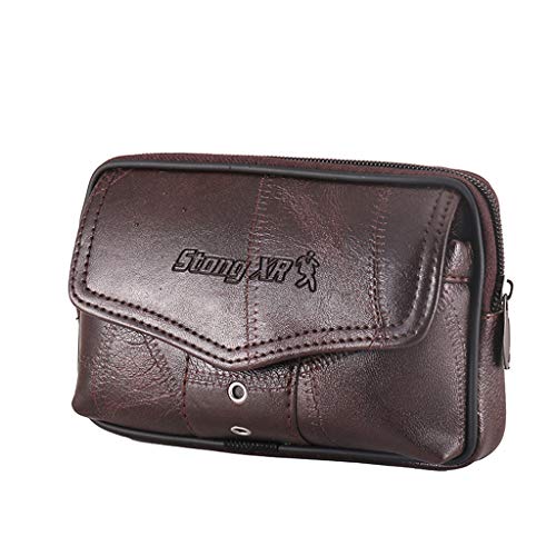 Gürteltasche für Herren, Vintage, Leder, Handytasche, Sportgürtel, Hüftgurt, Schlaufe, Geldbörse, für Damen, coffee, horizontal, Mass Beauty Gürteltasche für Herren, Vintage, Leder, Handytasche, Sportgürtel, Hüftgurt, Schlaufe, Geldbörse, für Damen, coffee, horizontal, Mass Beauty von Thewasc