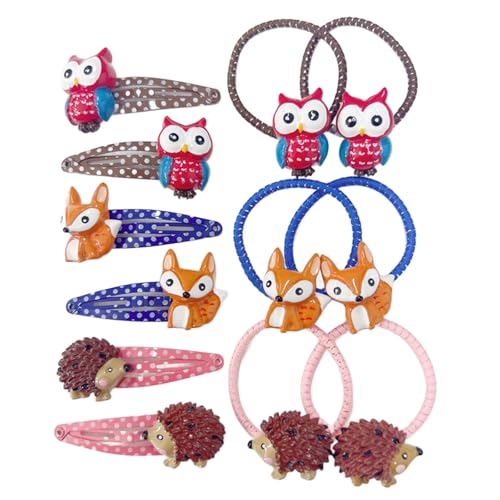 Haarspangen-Set mit schönem Tiermotiv, sicherer und sicherer Clip für Kinder und Jugendliche von Thewasc