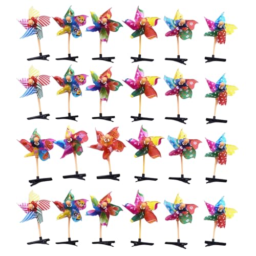 Haarspangen in Windrad-Form, Haarschmuck mit rotierenden Windmühlen, Haarverzierungen, 24 Stück von Thewasc