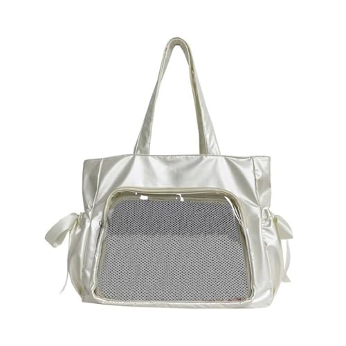 Itabag Tasche mit Griff oben, japanische Nadel-Display-Tasche, einzigartige Handtasche, Schultertasche, geeignet für modebewusste Studenten, weiß, One Size von Thewasc