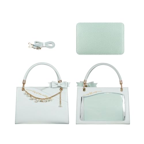 Itabag Umhängetasche mit Anstecknadel, für Schule, japanische Stile, Kurierschleifen, Geldbörse und Handtasche, Itabag Schleifen, Handtasche, transparente Schulter, japanische Umhängetasche, blau, One Itabag Umhängetasche mit Anstecknadel, für Schule, japanische Stile, Kurierschleifen, Geldbörse und Handtasche, Itabag Schleifen, Handtasche, transparente Schulter, japanische Umhängetasche, blau, One von Thewasc