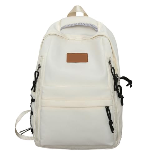 Japanische Schul Rucksack Für Teen Girls Jungen Große Kapazität High School College College Buchbeutel Solid Color Reißverschluss Daypack Nylon Book Tasche von Thewasc