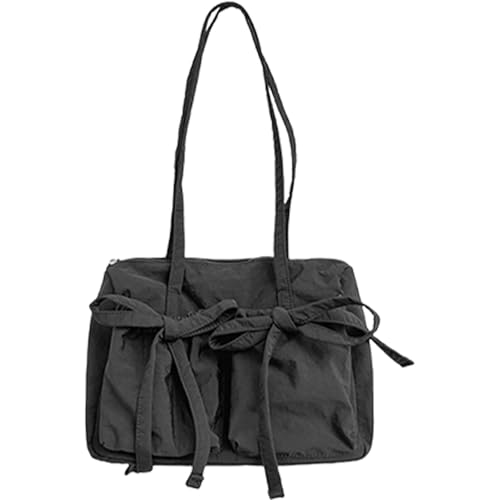 Koreanische Stil Achseltasche für Frauen Nylon Handtasche Bowknot Umhängetasche Mode Unterarmschleifen Einkaufen Große Kapazität Handtasche für Frauen Achsel Achsel Nylon Schulter, Schwarz , One Size Koreanische Stil Achseltasche für Frauen Nylon Handtasche Bowknot Umhängetasche Mode Unterarmschleifen Einkaufen Große Kapazität Handtasche für Frauen Achsel Achsel Nylon Schulter, Schwarz , One Size von Thewasc