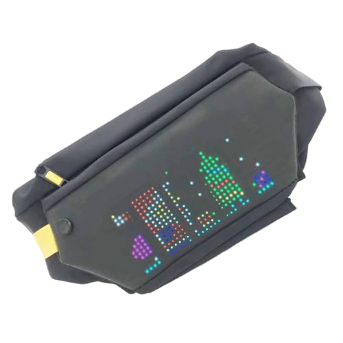 LED-Hüfttasche, anpassbarer Bildschirm, praktisches Polyester, Anti-Diebstahl-Design, verstellbarer Schultergurt für Damen und Mädchen, LED-Schultertasche mit versteckten Taschen und Organizer von Thewasc