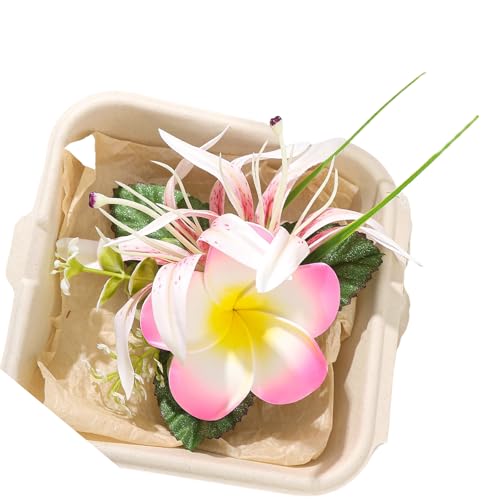 Leichte Flamme Eier Blume Haarnadel für Frauen Haarspange Urlaub Party Strand Hochzeit Frisur Dekoration von Thewasc