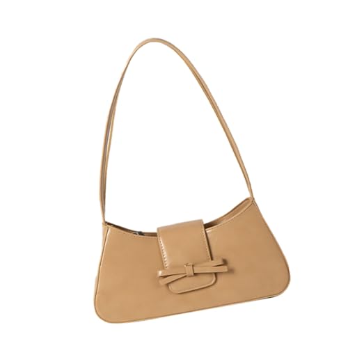 Moderne Unterarmtasche für Damen, trendige PU-Leder-Umhängetasche mit Schleifen, lässige Handtasche für Pendler, PU-Leder-Geldbörse, aprikose, One Size Moderne Unterarmtasche für Damen, trendige PU-Leder-Umhängetasche mit Schleifen, lässige Handtasche für Pendler, PU-Leder-Geldbörse, aprikose, One Size von Thewasc